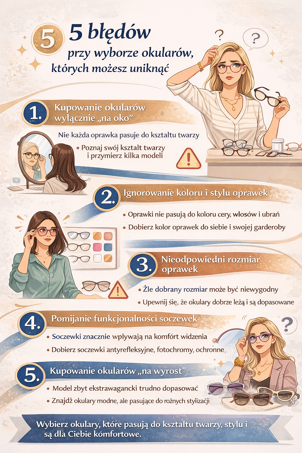 5 błędów przy wyborze okularów, których możesz uniknąć